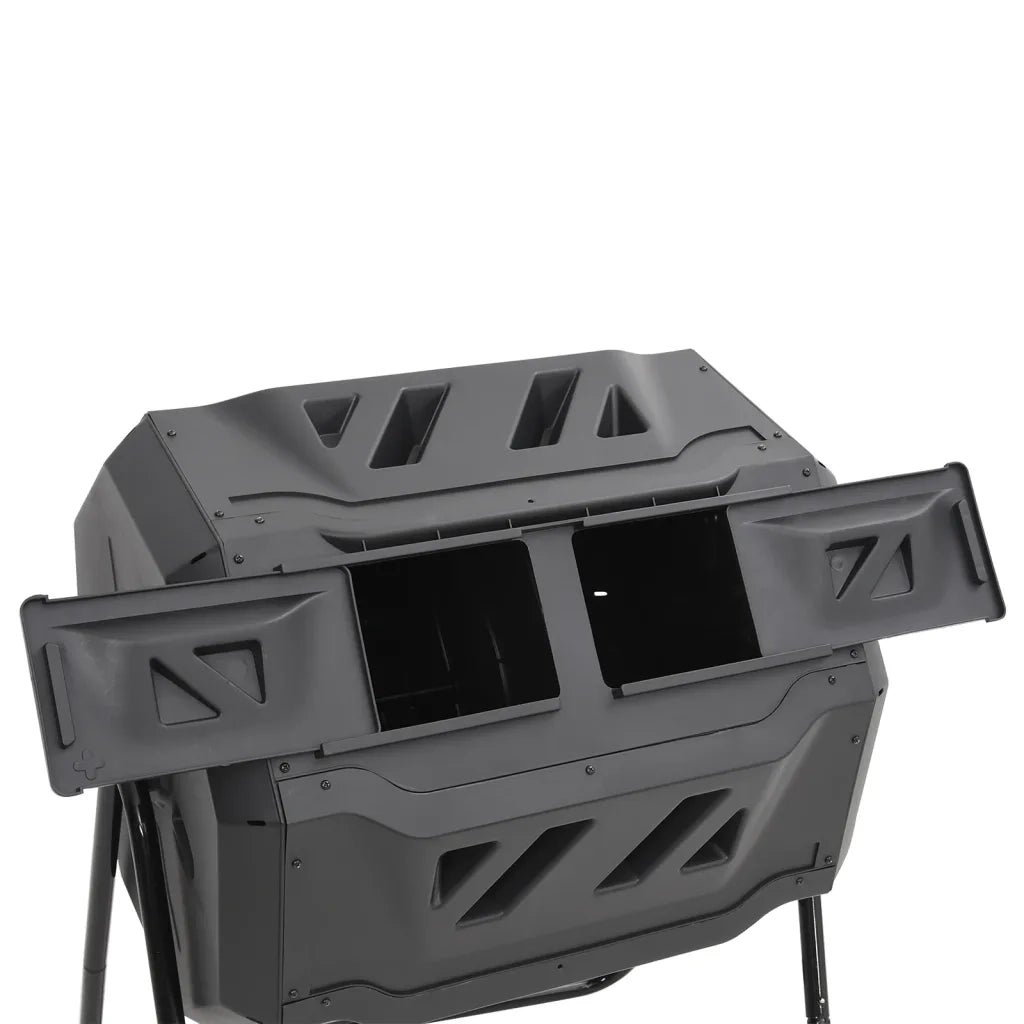 Compostiera da Giardino Nera 73x64x95 cm da 160 L CFW8255708