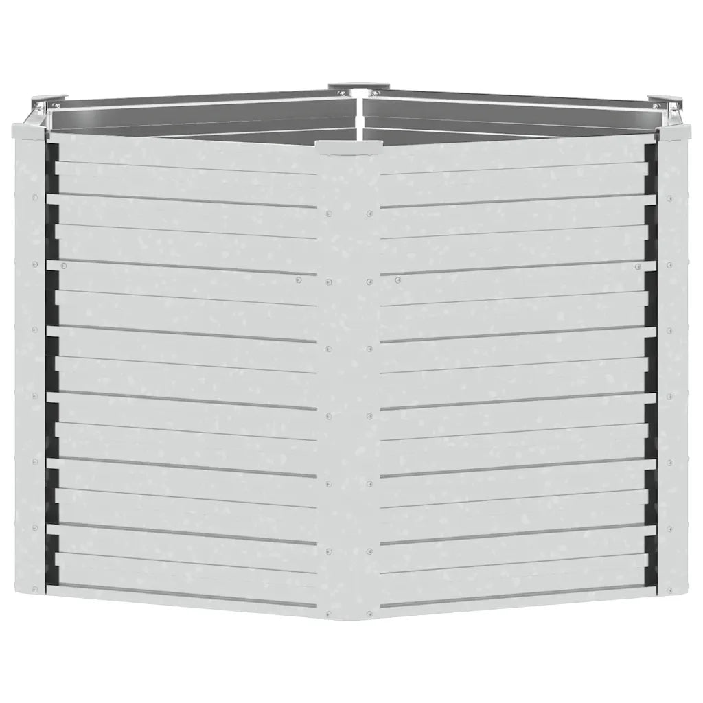 Letto Rialzato da Giardino 129x77 cm in Acciaio Zincato Argento 316898