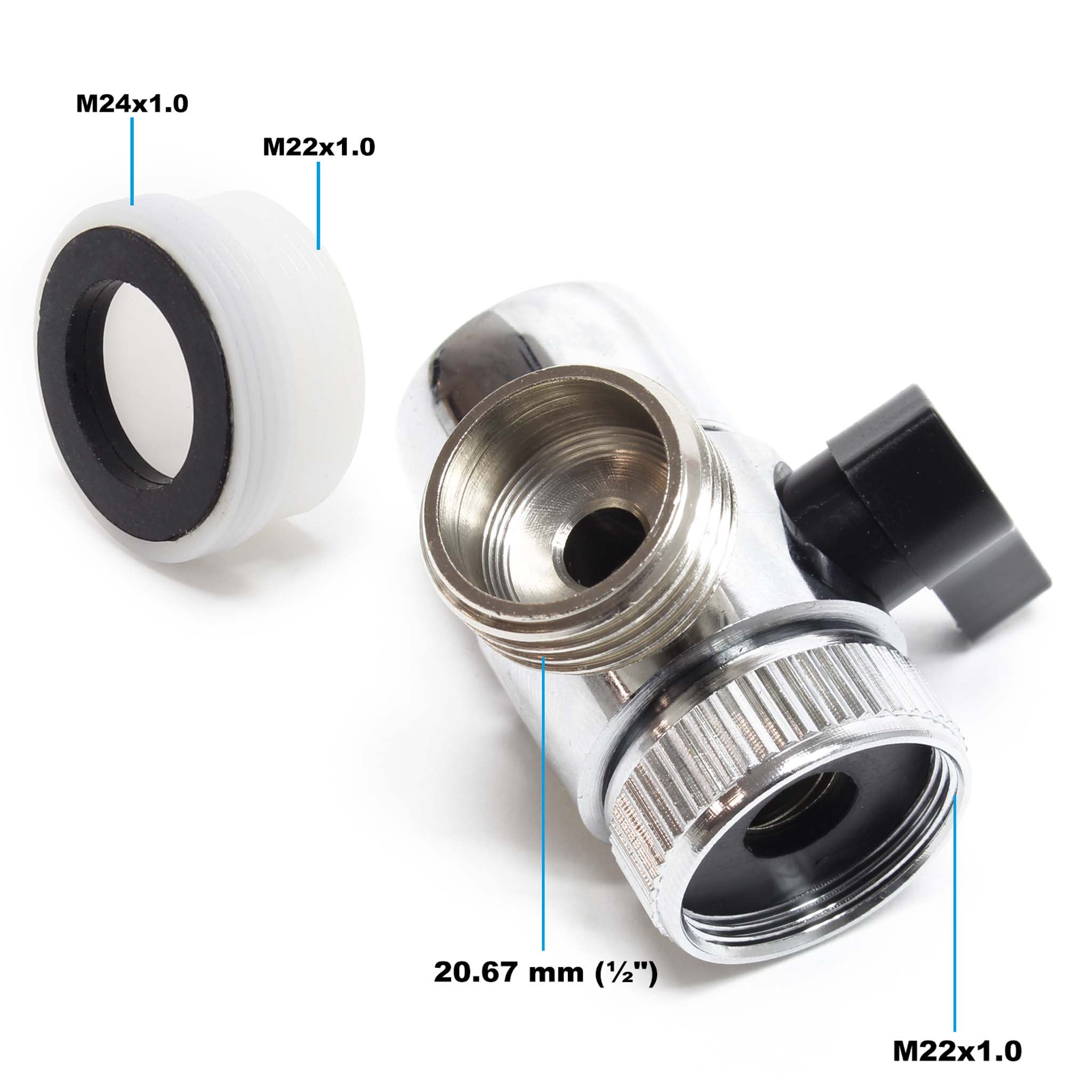 Naturewater Filtro dell'acqua a 2 livelli NW-PR102, con cartucce filtranti da 254 mm, attacco tubo 26,16 mm