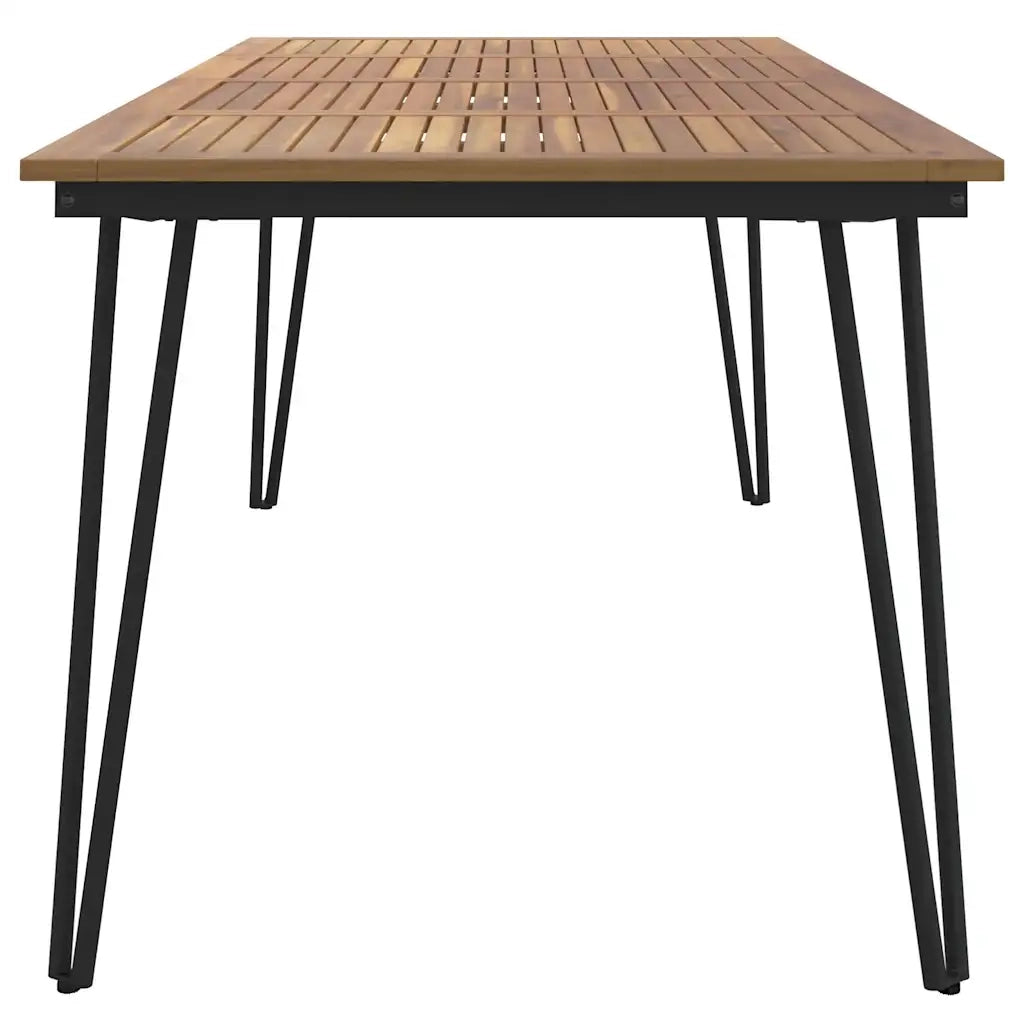 Tavolo Giardino con Gambe Forcella 180x90x75 cm Massello Acacia 319521