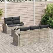 Set Divano da Giardino 6 pcs Grigio chiaro e grigio scuro
