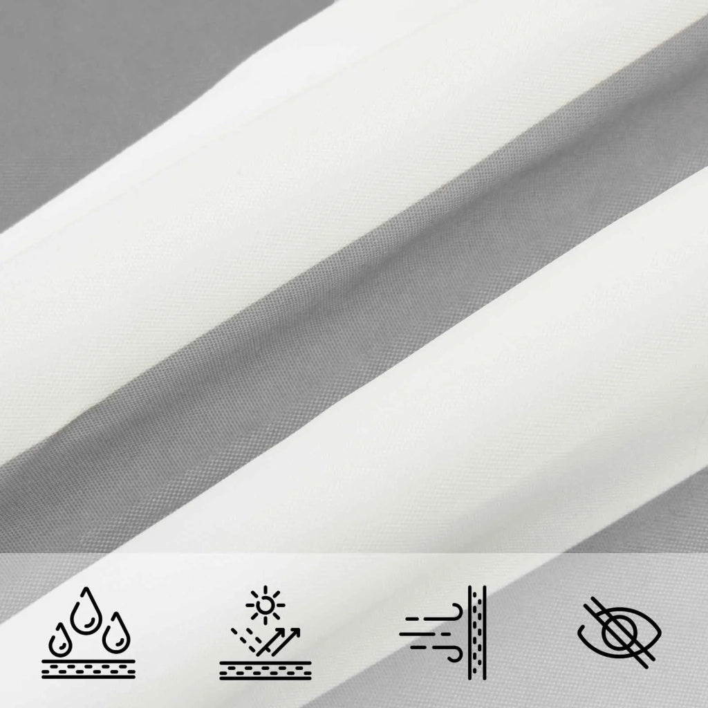 Vela Parasole | Telo Ombra | Vela da ombra solare Grigio chiaro e bianco 3 x 3 x 4,24 m