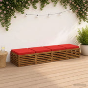 Cuscini per Sedia in 4 Pezzi SOEST 4 pz 100% Poliestere Rosso 944752