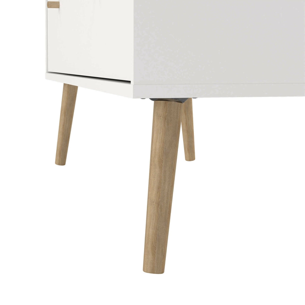 Cassettiera Pelagie, Settimino multiuso, Comò camera da letto, Mobile con cassetti, 99x39 h82 cm, Bianco