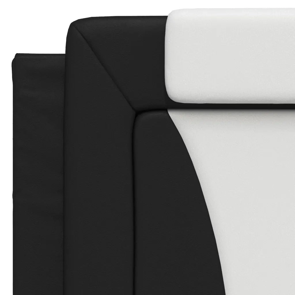 Cuscino testiera Viana Bianco e Nero 100 cm in Similpelle 3207726