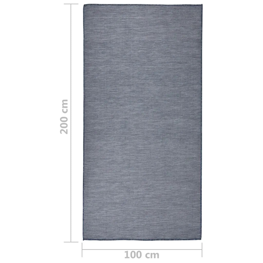 Tappeto da Esterni a Tessitura Piatta 100x200 cm Blu cod mxl 61471
