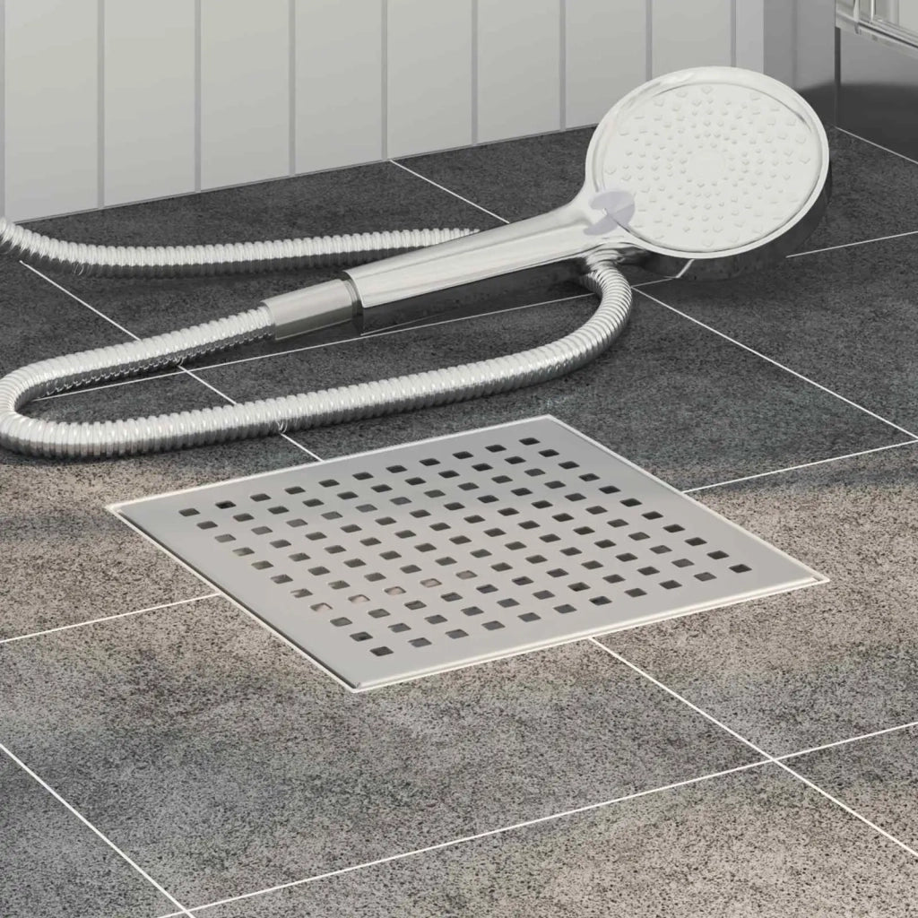 Scarico doccia a pois Argento 20 x 20 cm Acciaio Inox 304 42015935