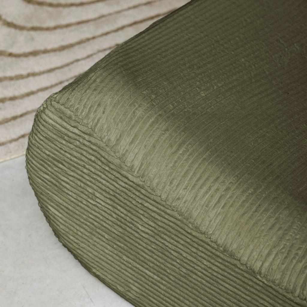 Divano modulare velluto, 2 posti, verde kaki