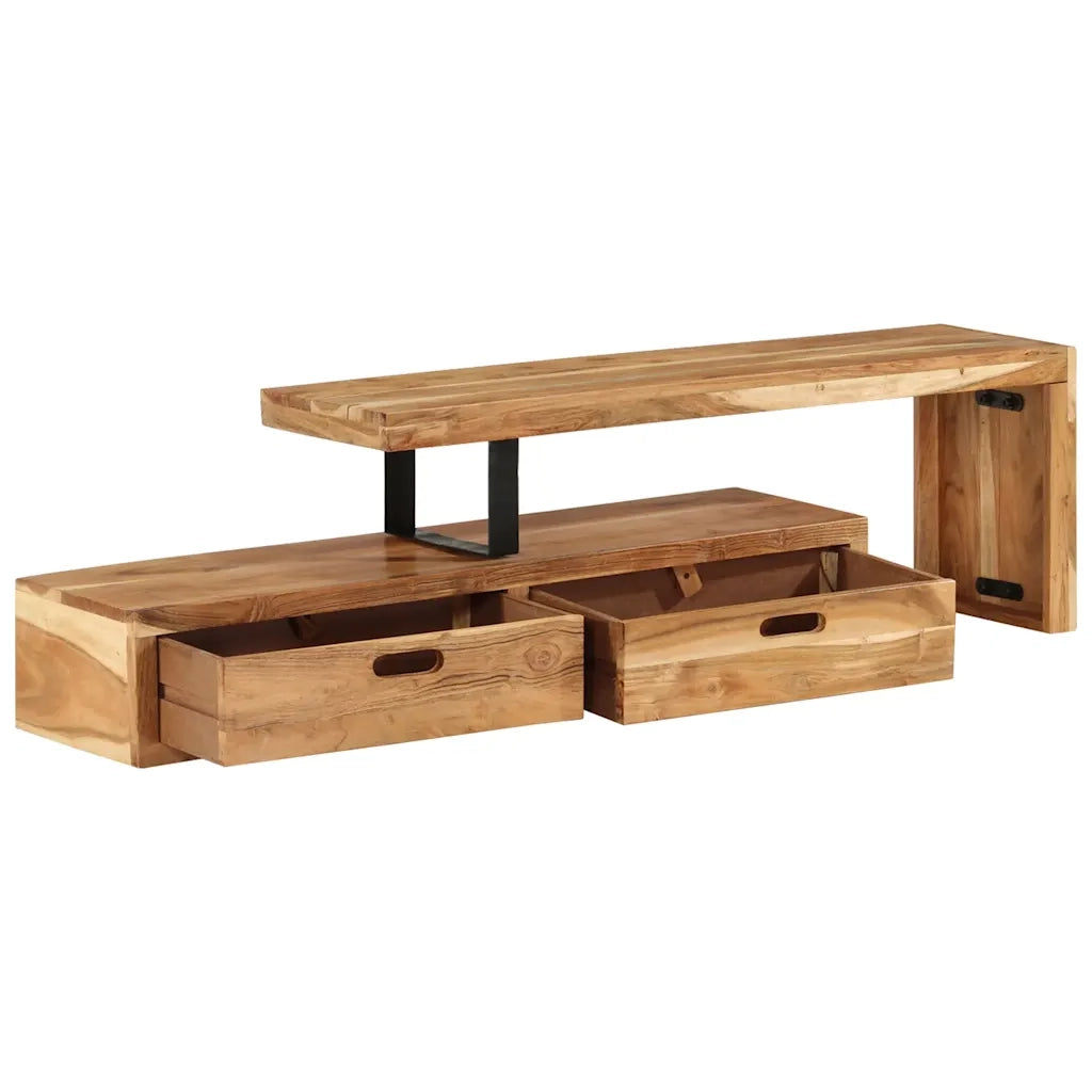 Mobile TV (118-200)x30x40 cm in legno massello di acacia 351780