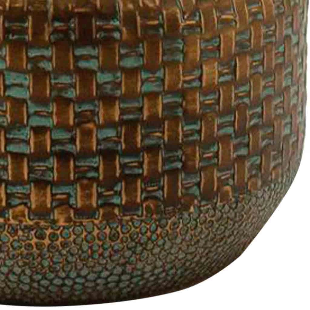 Fioriera in metallo dorato 32x32x19h