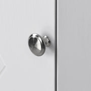 Mobile da bagno angolare con due ripiani regolabili, 36,5 x 36,5 x 155 cm, bianco