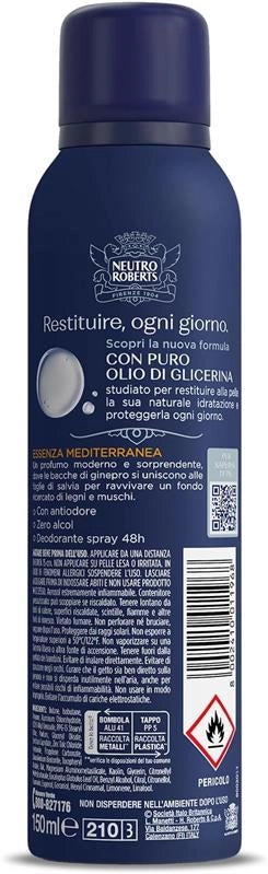 NEUTRO ROBERTS DEODORANTE SPRAY UOMO ESSENZA MEDITERRANEA 150 ML