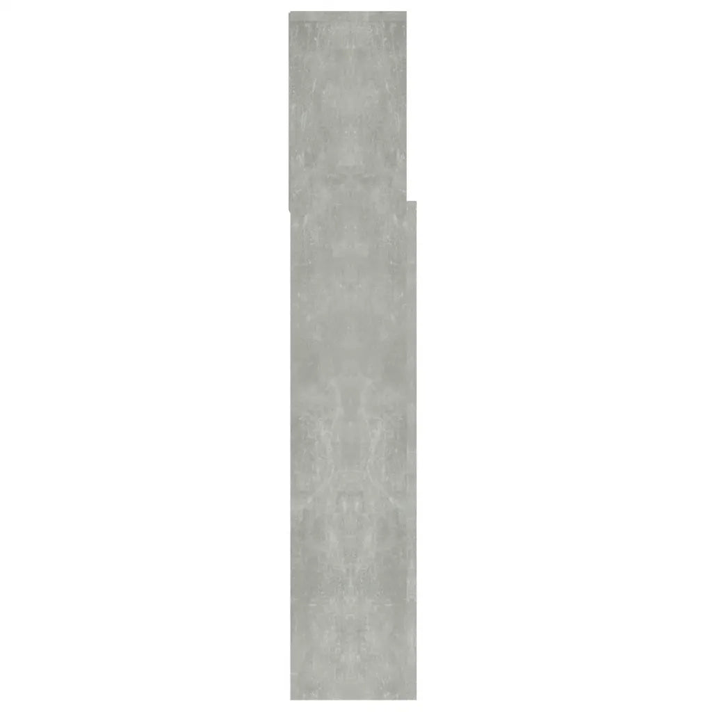 Testiera con Contenitore Grigio Cemento 100x19x103,5 cm 811848