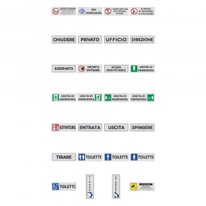 ETICHETTA SEGNALETICA USCITA A SINISTRA- 10 pezzi