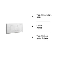 Placca scarico cassetta incasso eco bianca 80005410 pucci 5410