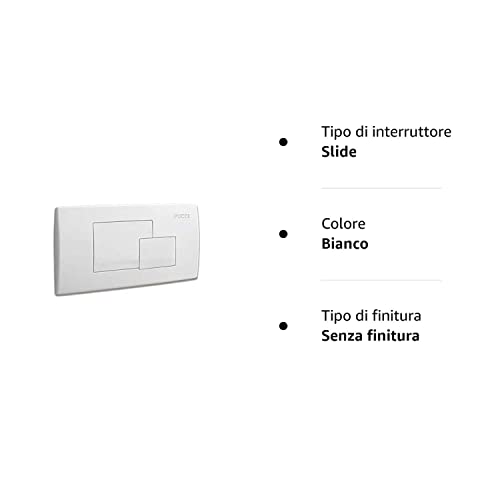 Placca scarico cassetta incasso eco bianca 80005410 pucci 5410