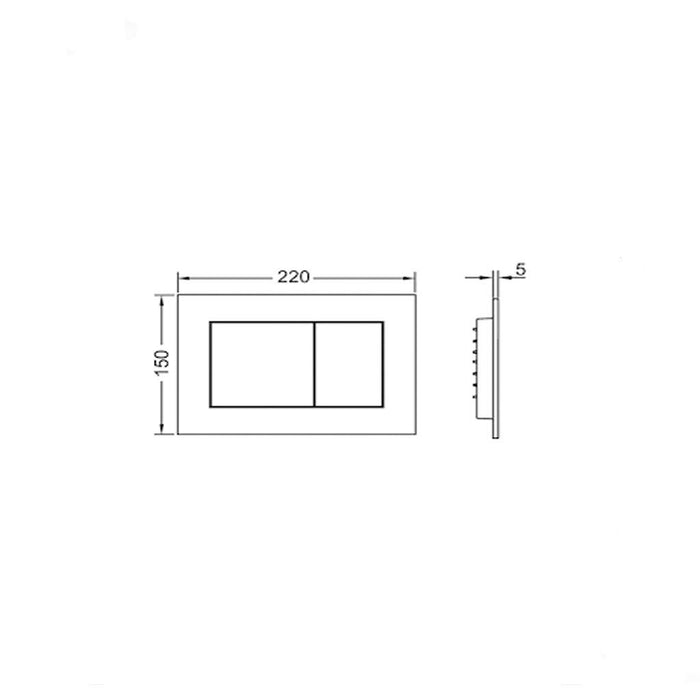 Placca bianca sottile doppio scarico 9240400 tece
