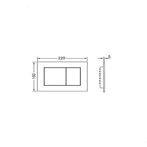 Placca bianca sottile doppio scarico 9240400 tece