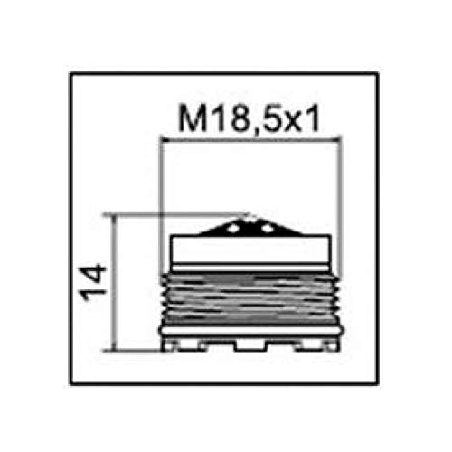 Neoperl aeratore per rubinetto a scomparsa con chiave 18,5 x 1 rompigetto