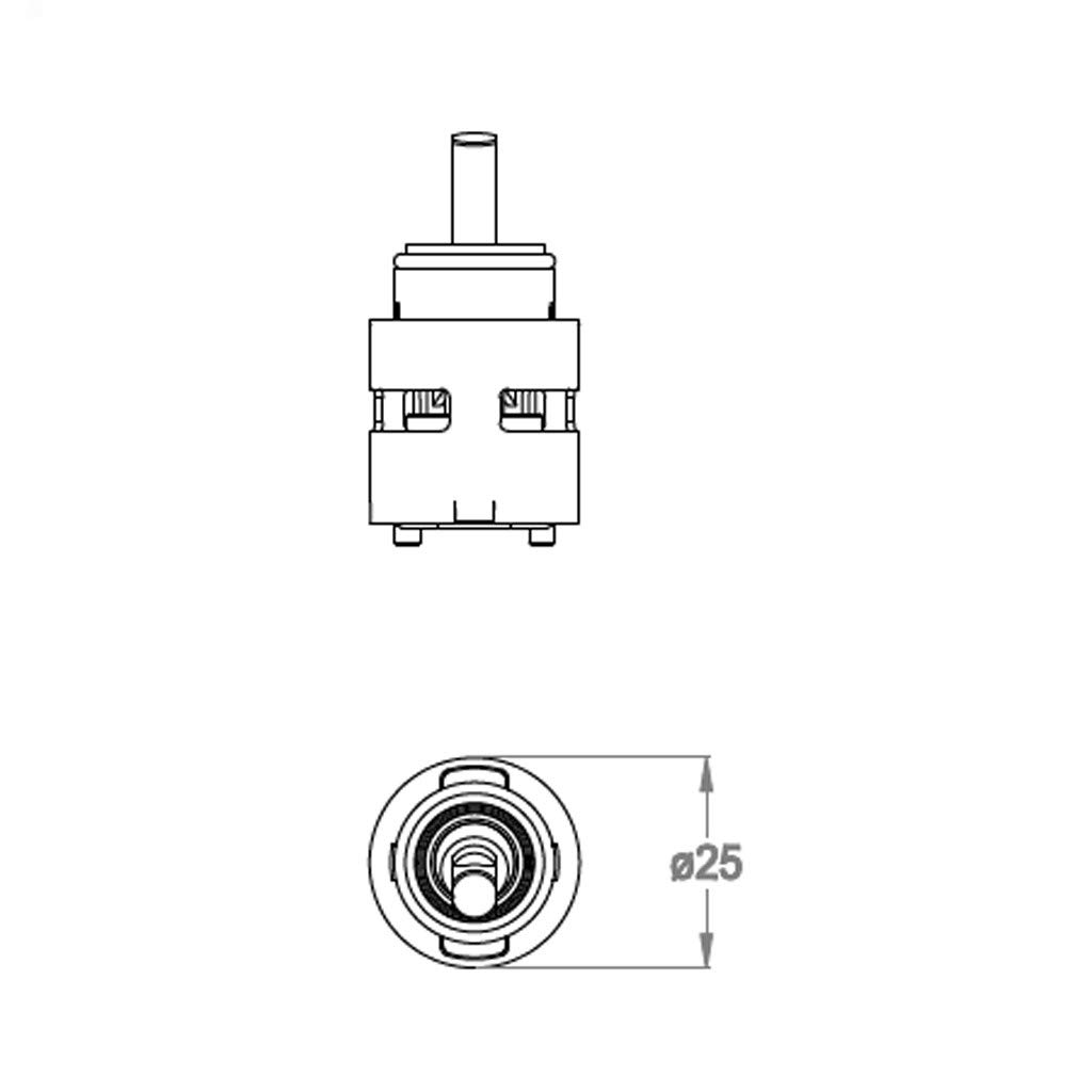 Cartuccia di ricambio rubinetto hydrominimal 25mm 0590529 FIR