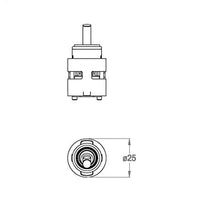 Cartuccia di ricambio rubinetto hydrominimal 25mm 0590529 FIR