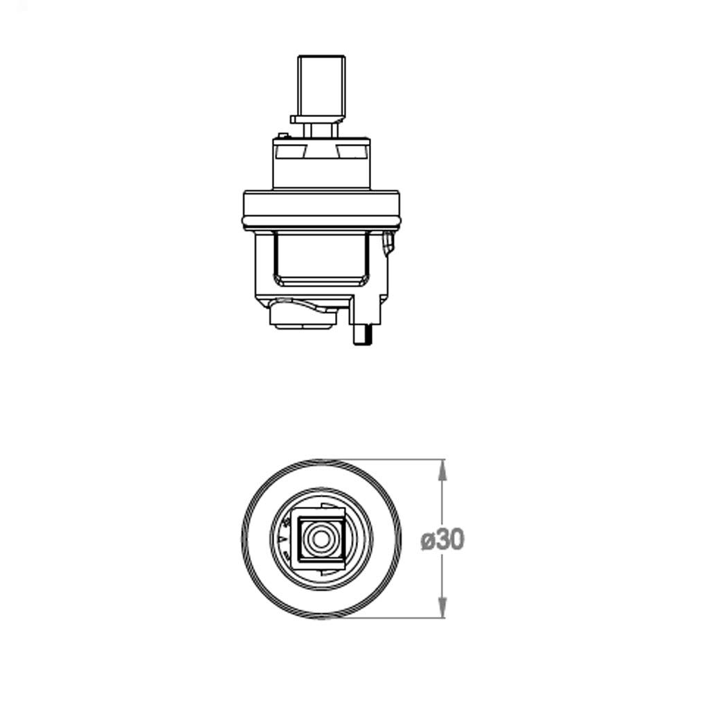 Cartuccia di ricambio rubinetto dischi ceramici 30mm 0590543 FIR