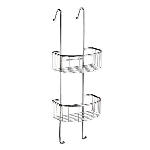 Mensola doccia cestello box doccia a muro portasapone bagno in acciaio Damast