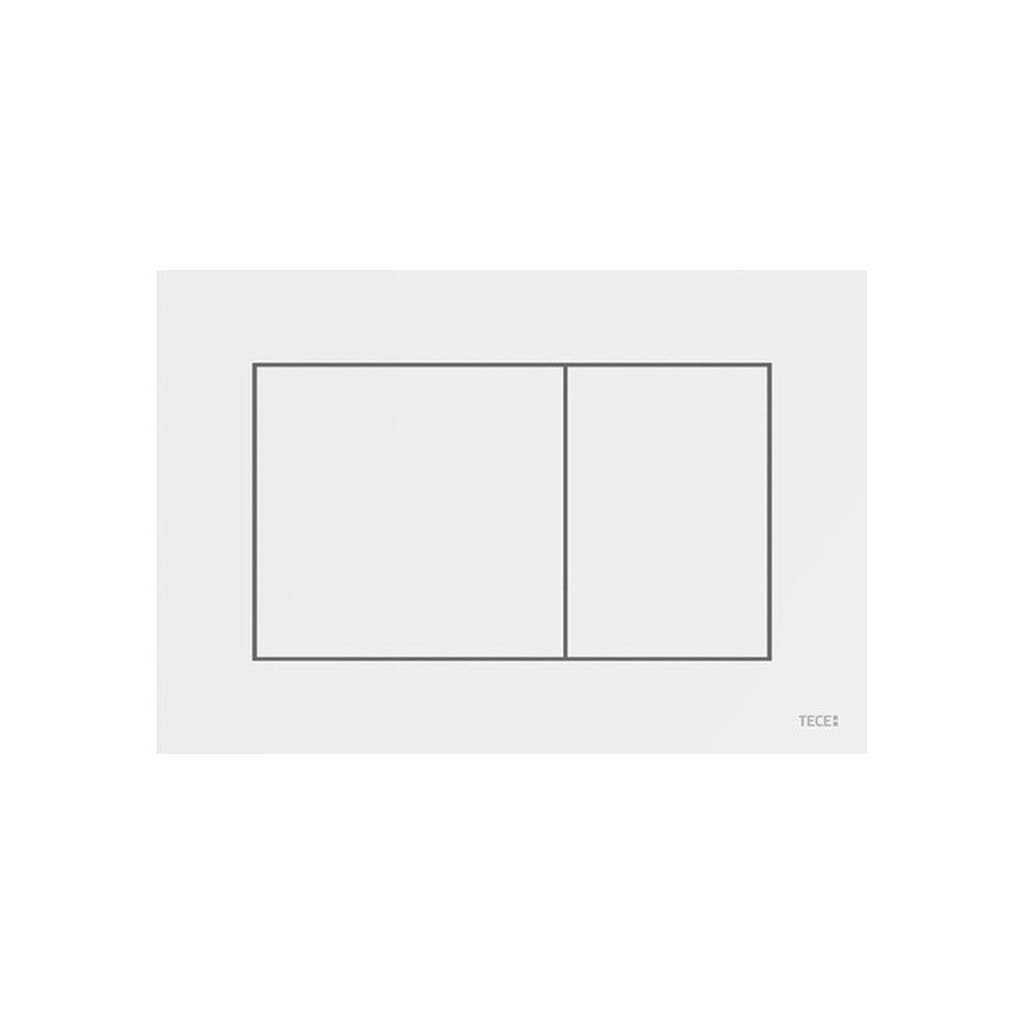 Placca bianca sottile doppio scarico cassetta 9240700 tece