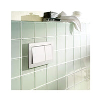 Placca bianca sottile doppio scarico cassetta 9240700 tece