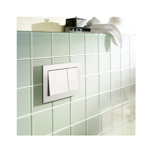 Placca bianca sottile doppio scarico cassetta 9240700 tece