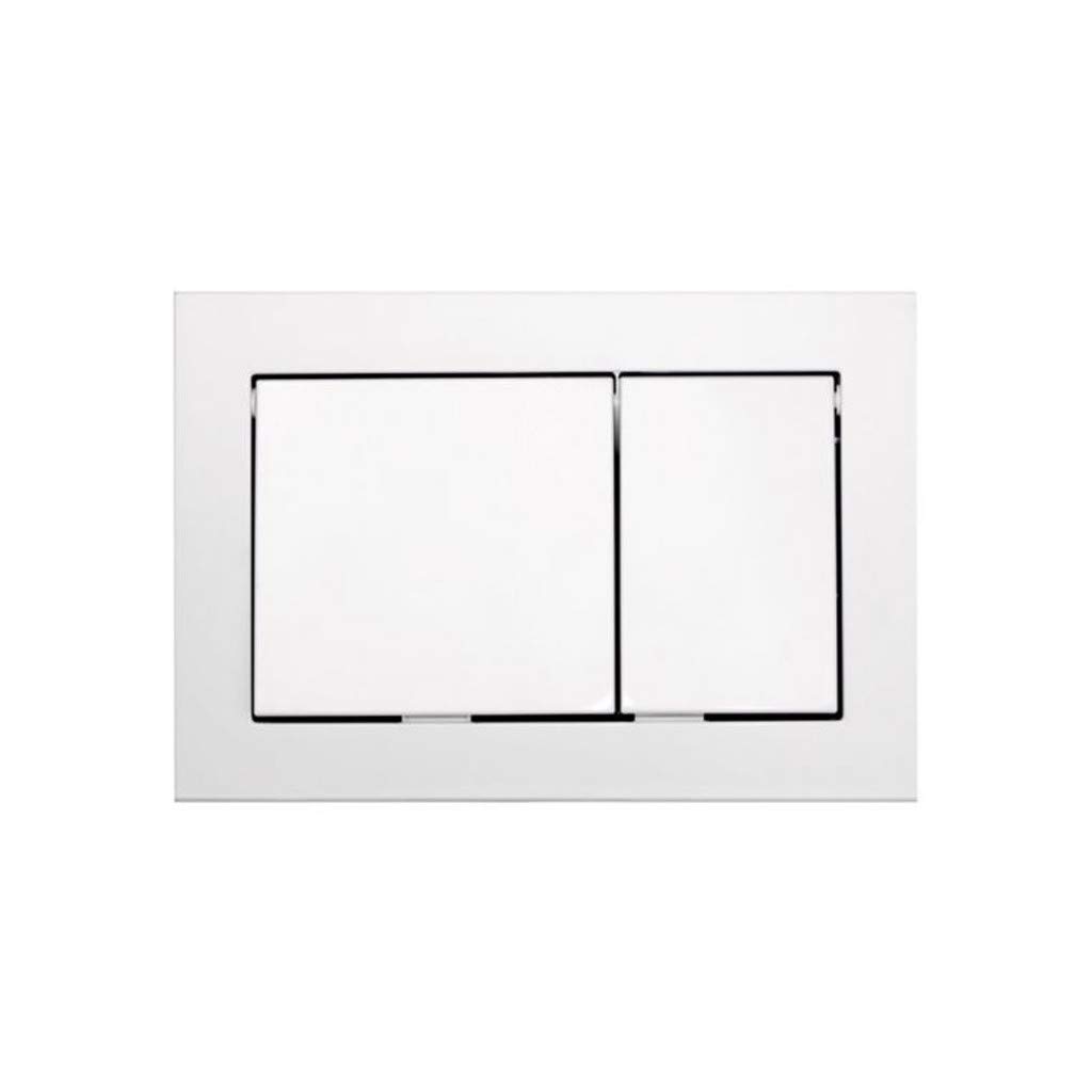 Placca bianca sottile doppio scarico cassetta 9240700 tece