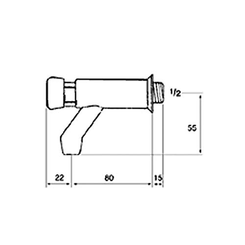 Rubinetto frontale a muro pulsante temporizzato lavabo a tempo Tremolada 462