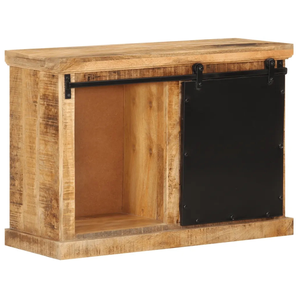 Credenza | Madia | Buffet da pranzo | Armadio da pranzo 80x30x55 cm in Legno Grezzo Massello di Mango
