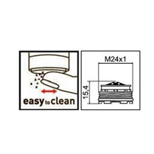Aeratore rubinetto a scomparsa compreso di chiave 24x1 rompigetto filtro neoperl
