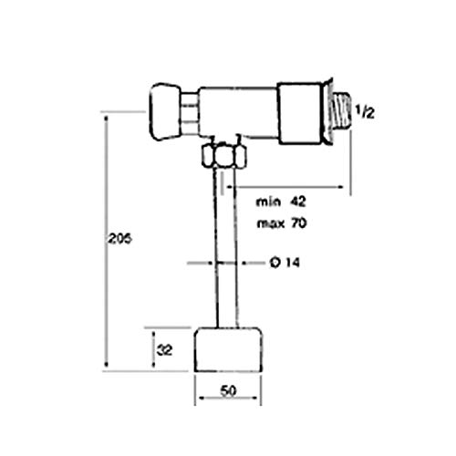 Rubinetto orinatoio a pulsante temporizzato lavabo Tremolada art. 316