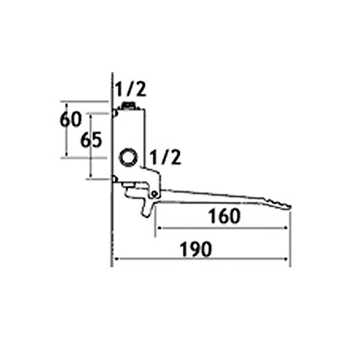 Rubinetto miscelatore progressivo a pedale a muro o pavimento Tremolada 486
