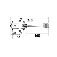 Rubinetto miscelatore progressivo a pedale a muro o pavimento Tremolada 486