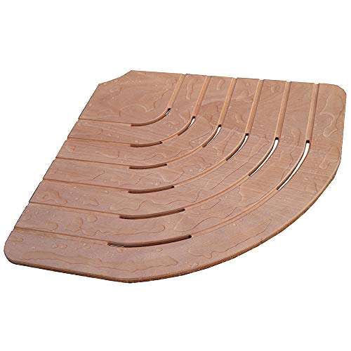 Pedana piatto doccia angolare antiscivolo 74 cm legno marino okumè castel merlino