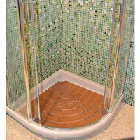 Pedana piatto doccia angolare antiscivolo 74 cm legno marino okumè castel merlino