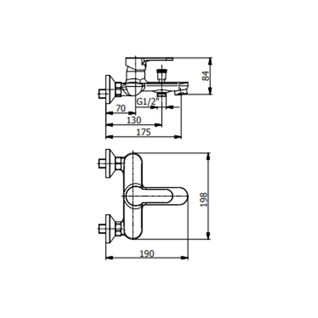 Miscelatore monocomando vasca con kit doccia serie prius art 7900 Fromac