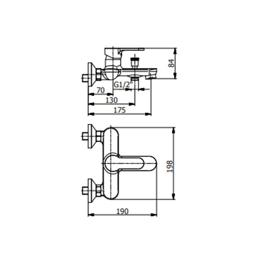Miscelatore monocomando vasca con kit doccia serie prius art 7900 Fromac