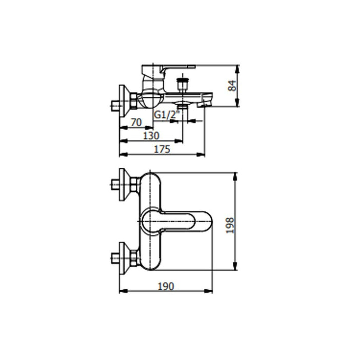 Miscelatore monocomando vasca con kit doccia serie prius art 7900 Fromac