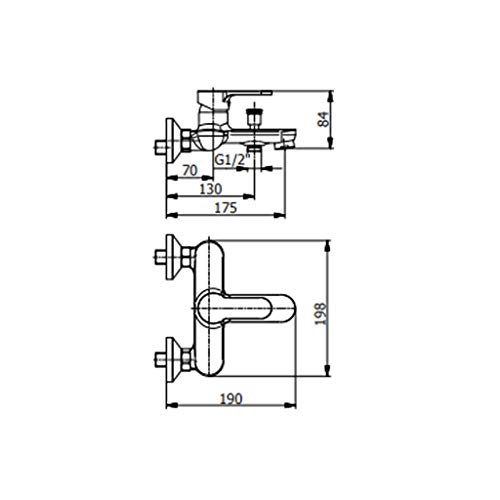 Miscelatore monocomando vasca con kit doccia serie prius art 7900 Fromac