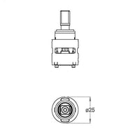 Cartuccia di ricambio rubinetto hydrominimal 25mm 0590534 FIR