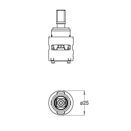 Cartuccia di ricambio rubinetto hydrominimal 25mm 0590534 FIR
