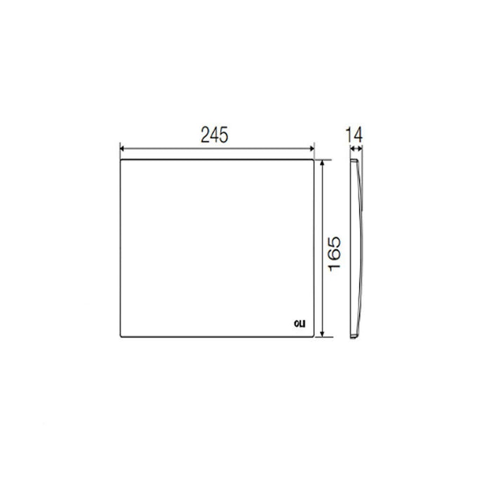 Placca di ispezione in abs bianca oli 0604901