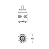 Cartuccia di ricambio rubinetto hydrominimal 25mm 0590528 FIR