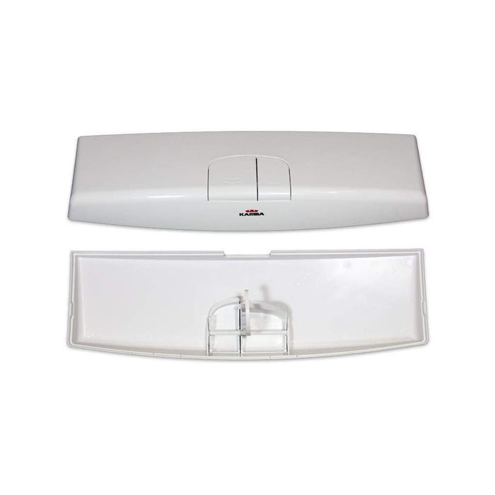 Coperchio bianco ricambio cassetta con doppio pulsante duo 300750 Kariba