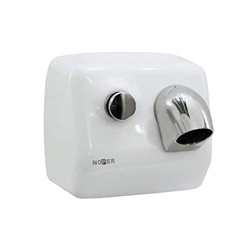 Asciugamano elettrico con pulsante inox cromato bianco zonda nofer 02200.w