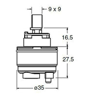 Cartuccia Di Ricambio 35 mm Per Rubinetto CR15923Q00 Rubinetterie Cristina